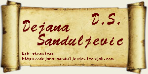 Dejana Sanduljević vizit kartica